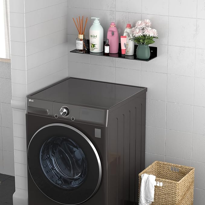 12 Inches Acrylic Wall Shelves 2 Pack, Floating Shelf - Image 2