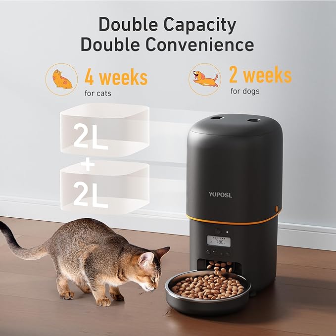 2025 Upgraded Automatic Cat Feeder - 4L Timed Auto Pet Feeder - Image 2
