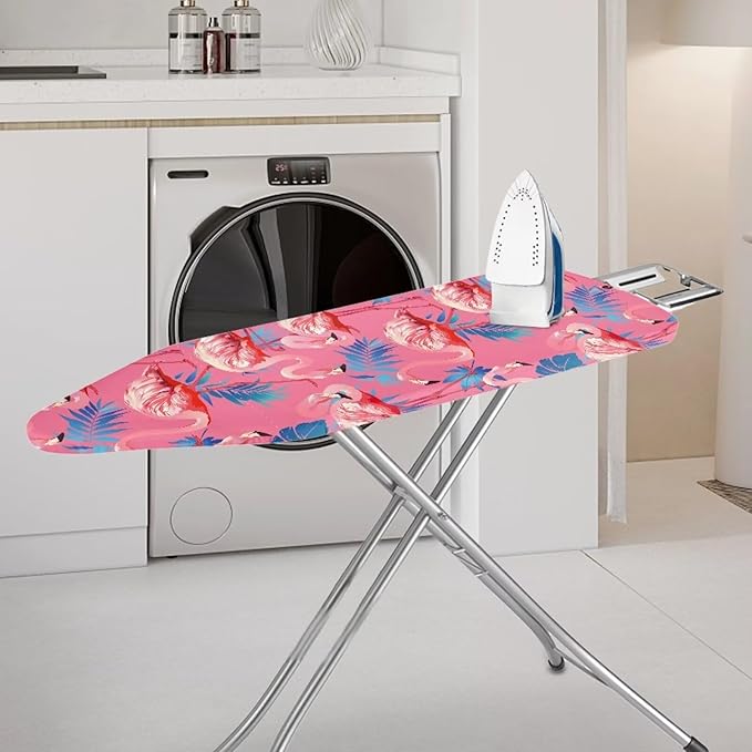 ZCFYGDX Flamingo Palm Leaf Print Ironing Board Covers Hook & Loop Elastic Edge - Image 2
