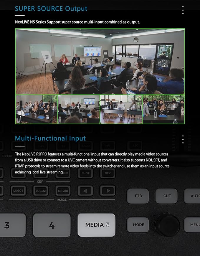 SPROLINK NeoLIVE N5/N5S 5 Input Channels Video Streaming switcher Laptop Design - Image 4