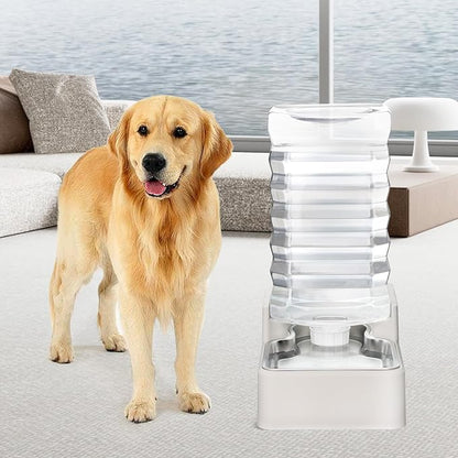 RIZZARI Stainless Steel Pet Water Feeder: 10L Large Gravity Waterer, Less - Image 7