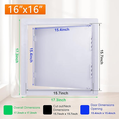 Suteck Plastic Access Panel for Drywall Ceiling 16 x 16 Inch Reinforced - Image 2