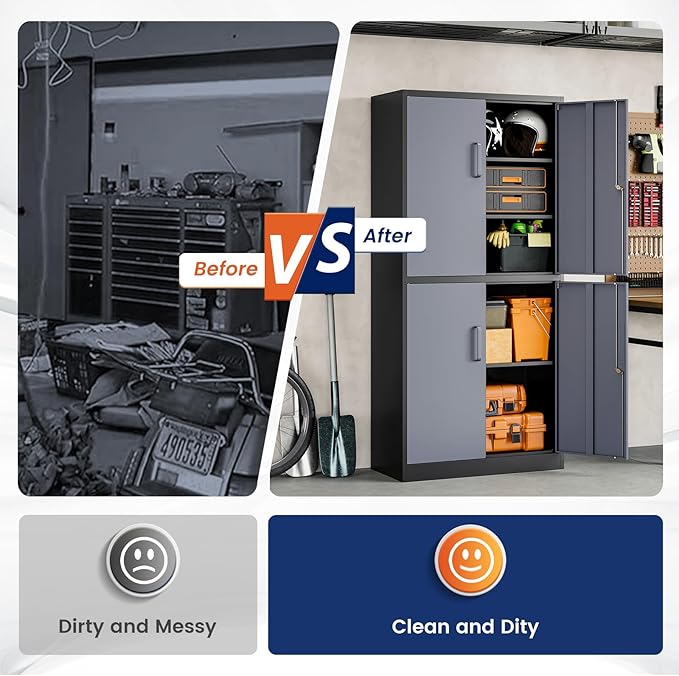 Yizosh Metal Storage Locking Cabinet - Image 7
