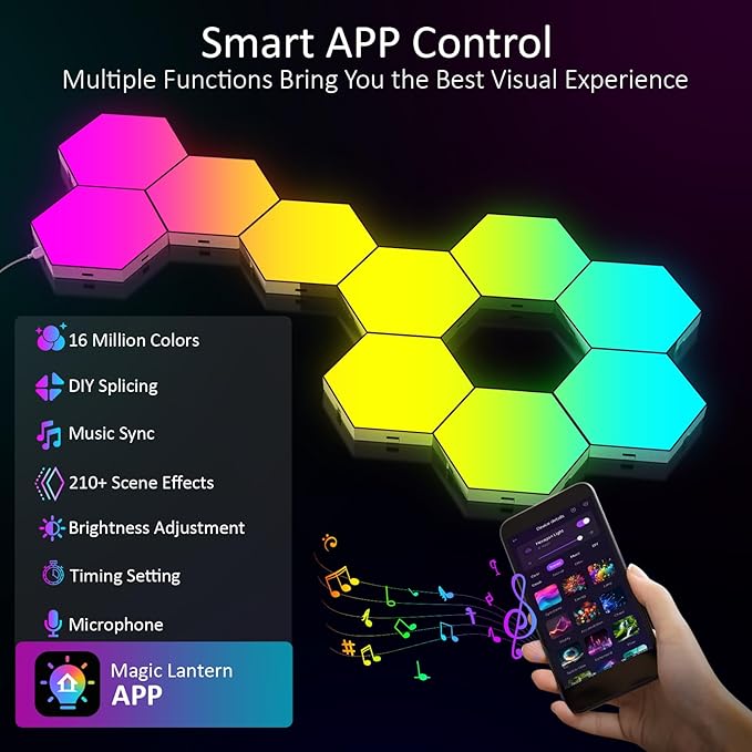 JIMIMORO Big Hexagon LED Light - Image 3