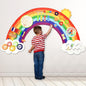 5FT Large Sunshine Rainbow Wooden Activity Wall Panel Christmas Gift by Justforjoyful