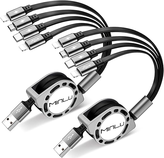 MINLU Multi Charging Cable 4A, 4 in 1 Multi USB Cable by MINLU