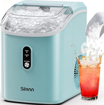 Nugget Ice Maker Countertop, Silonn Chewable Pellet Ice Machine by Silonn