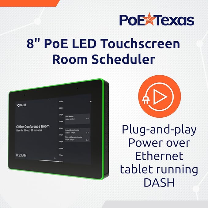 PoE Texas 8" Conference Room Scheduler - Image 2