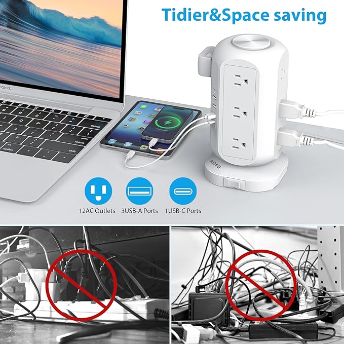 Tower Power Strip Flat Plug - Image 2