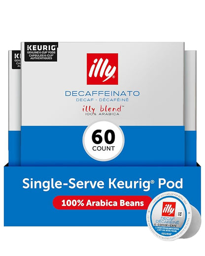 illy Decaf Coffee K Cup, Pods for Keurig Machines, Classico Decaffeinated by illy