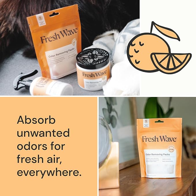 Fresh Wave Orange Odor Eliminating & Deodorizing Packs | Bag of 6 - Image 6