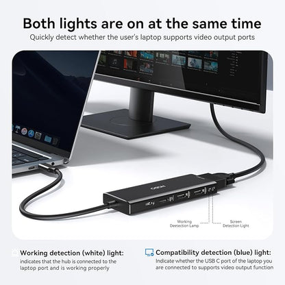 HODO USB C Docking Station Dual Monitor Adapter - Image 9