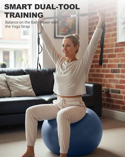 Trideer Exercise Ball for Yoga, Pilates & Fitness – Stability Ball Equipment - Image 5