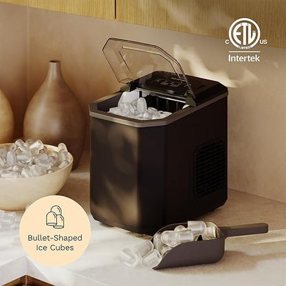 hOmeLabs Countertop Ice Maker – 9 Ice Cubes in Just 6 Minutes, 26lbs in 24Hrs - Image 4