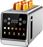 Toaster 4 Slice Long Slot with Digital Touchscreen & 1-Touch Memory by Foyoconven