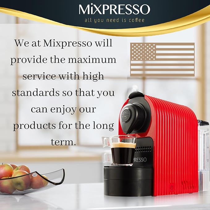 Mixpresso Red Espresso Coffee Machine – Compact 1400W Single Serve Coffee Maker - Image 6