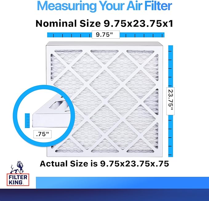 Filter King 9.75x23.75x1 Air Filter | 4-PACK | MERV 8 HVAC Pleated A/C Furnace - Image 2