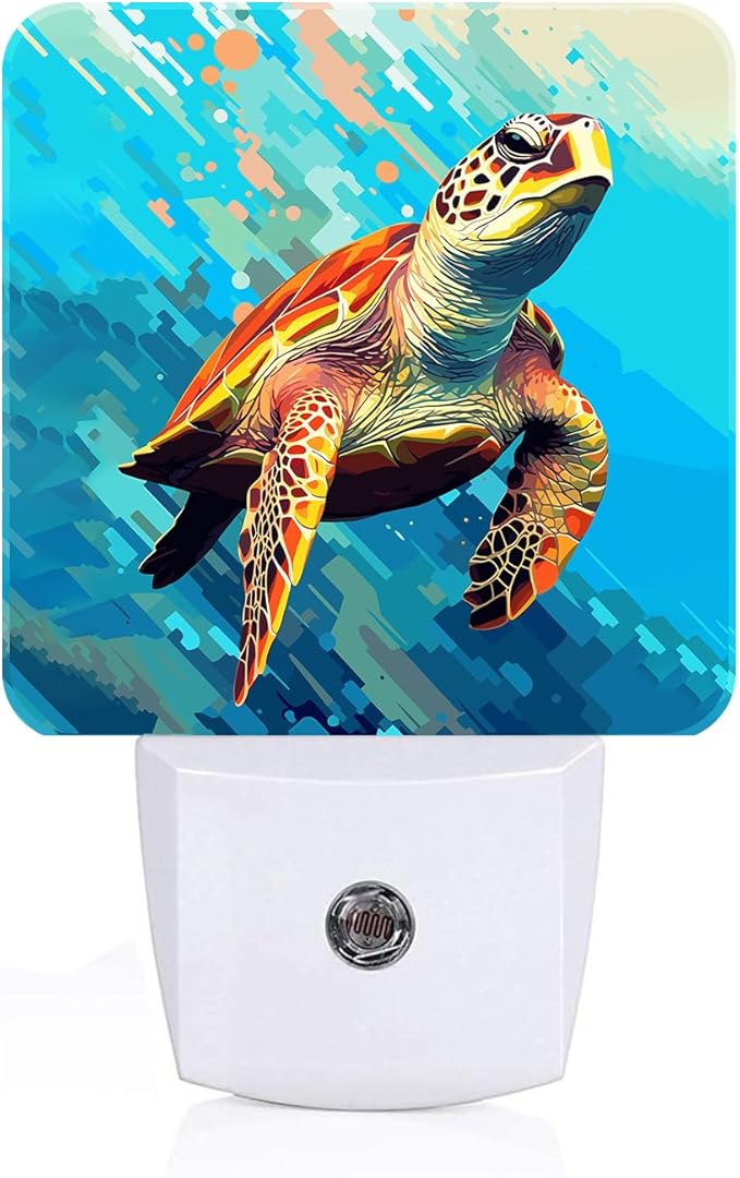 FSHVQKD Watercolor Wild Turtle Night Light, Plug Into Wall by Unknown