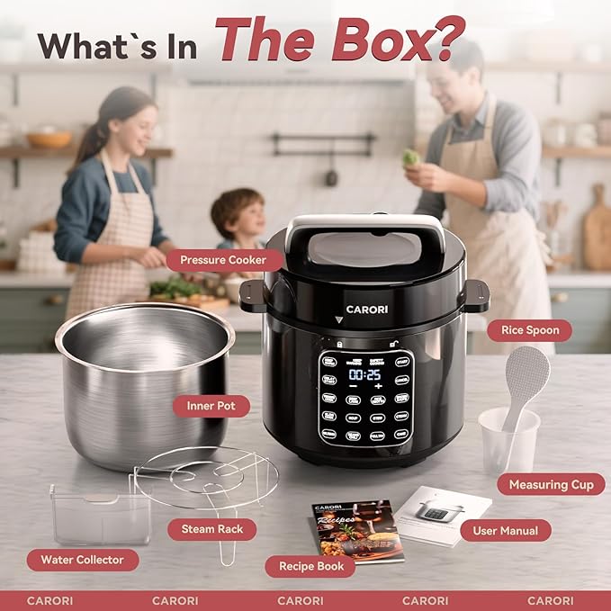 9-in-1 Electric Pressure Cooker 6 Qt, Stainless Steel Inner Pot, Programmable - Image 9