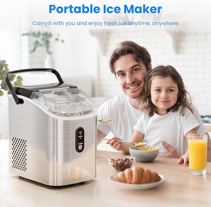 Antarctic Star Nugget Ice Makers Countertop, Portable Ice Maker Machine - Image 6
