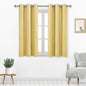 DWCN Light Yellow Blackout Curtains 45 Inches Long, Thermal Room Drakening by DWCN