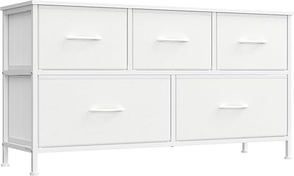 SONGMICS Dresser for Bedroom, Chest of Drawers, 5 Non-Woven Fabric Drawers by SONGMICSbySONGMICSHOME