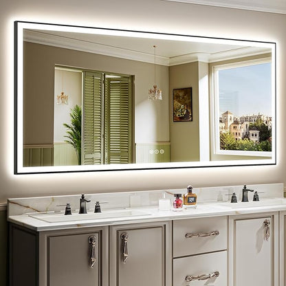YEELAIT 88x38 Inch LED Bathroom Mirror by YEELAIT