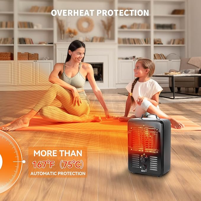 Milkhouse Space Heater, 1300W/1500W Electric Heater - Image 5