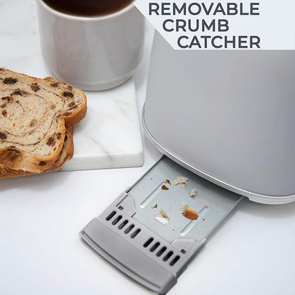 Rae Dunn Retro Rounded Bread Toaster, 2 Slice Stainless Steel Toaster - Image 4
