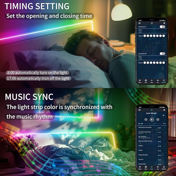 20FT LED Strip Lights COB Smart IC, 24V RGB LED Lights - Image 5