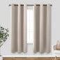 KOUFALL Greige Beige Curtains 63 Inch Length, Grommet Blackout Darkening by KOUFALL