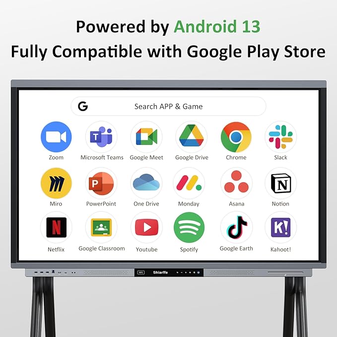 Shiarffe R9 Smart Board 55 Inch 4K Interactive Whiteboard Google EDLA-Certified - Image 3