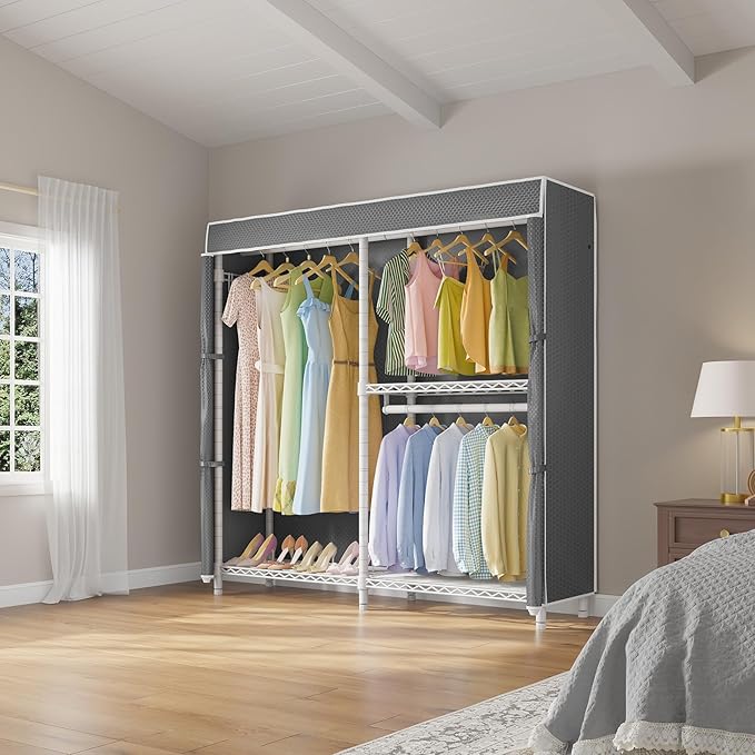 VIPEK V4C Heavy Duty Adjustable Clothing Rack, 57.9" L x 17.3" W x 76.4" H - Image 2
