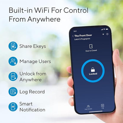 ULTRALOQ Latch 5 World's First Built-in WiFi Smart Lock - Image 4