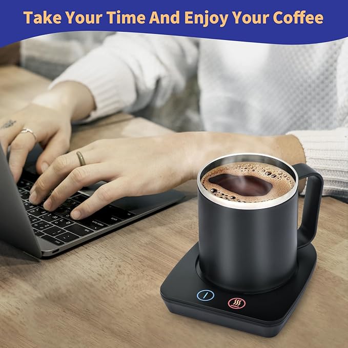 VOBAGA Coffee Mug Warmer with 15oz Mug Set, Electric Coffee Cup Warmer with - Image 6