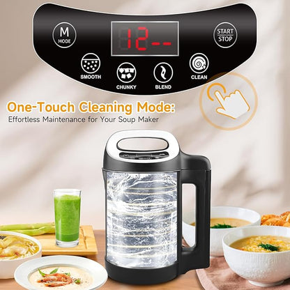 Homtone 1.6L Soup Maker, Stainless Steel Soup Making Machine - Image 4