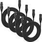 MFL. 10 ft Flexible DMX Cable 3 Pin Signal XLR Male to Female Cable Wire by MFL