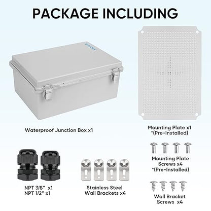 TICONN Waterproof Electrical Junction Box IP67 ABS Plastic Enclosure - Image 6