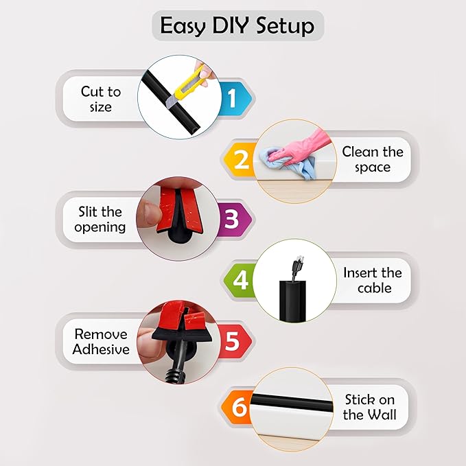 Rubber Bond TV Cord Hider Cable Protector - Image 7
