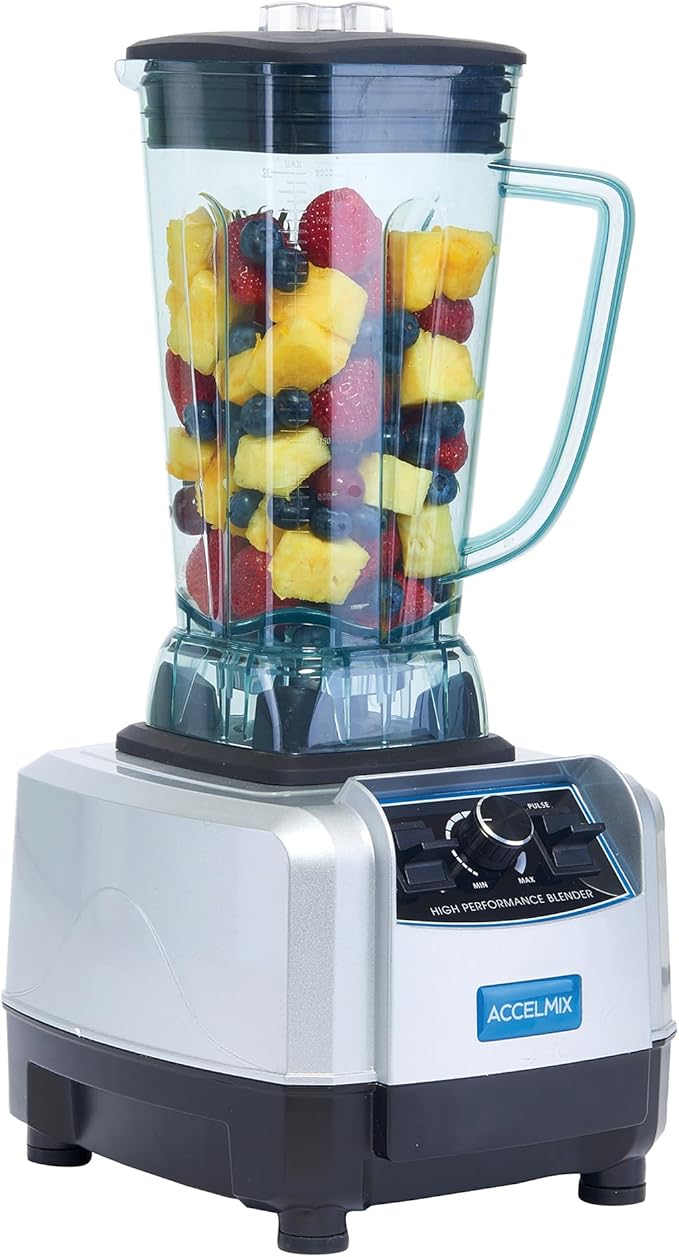 Winco XLB-1000 68 oz. Commercial Electric Accelmix 2 HP Blender - 120V - Image 3