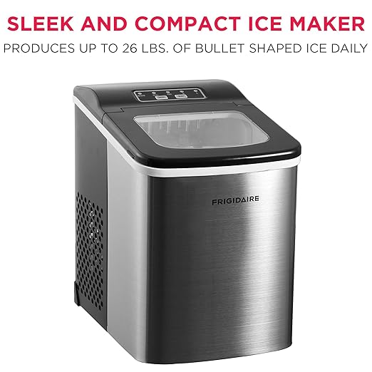Frigidaire Compact Countertop Ice Maker, Makes 26 Lbs. of Bullet Shaped Ice - Image 2