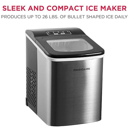 Frigidaire Compact Countertop Ice Maker, Makes 26 Lbs. of Bullet Shaped Ice - Image 2