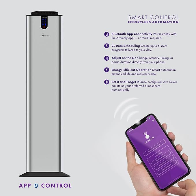 Aromely Smart Bluetooth Scent Diffuser, Aromatherapy Nebulizing Waterless - Image 9