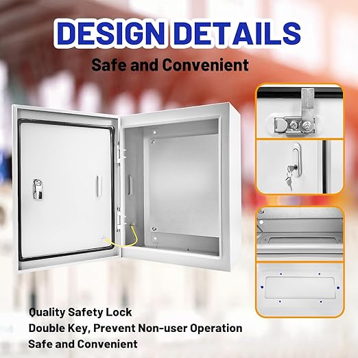 Outdoor Electrical Box 16 x 12 x 6''D NEMA 4X Enclosure Steel Box, Waterproof & - Image 4
