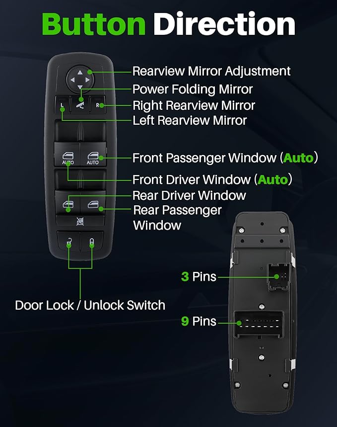 Dacall Window Switch Fits for Chrysler Town & Country, Dodge Grand Caravan - Image 3