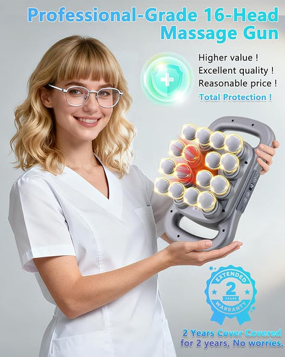16-Head Massage Gun, Deep Tissue Percussion Massager - Image 9