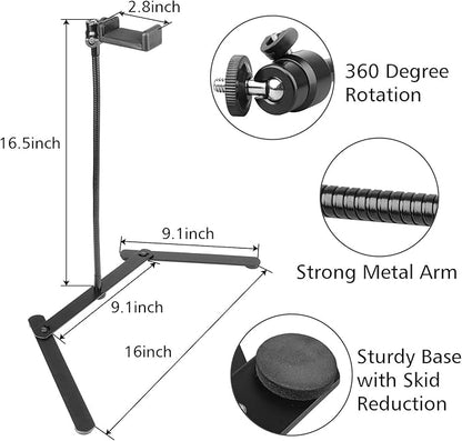 Photo Copy Pico Projector Stand, Chromlives Overhead Tripod Video Stand - Image 2