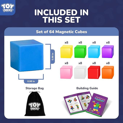 64PCS Magnetic Blocks, Magnetic Building Blocks - Image 7