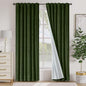 Lazzzy Green Velvet Blackout Curtains 90 Inches Long Thermal Insulated Room by Lazzzy