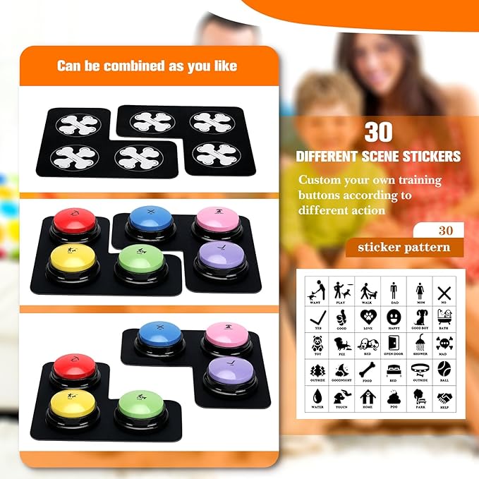Dog Buttons for Communication, 30s Voice Recording Speaking Button Pet Speech - Image 4
